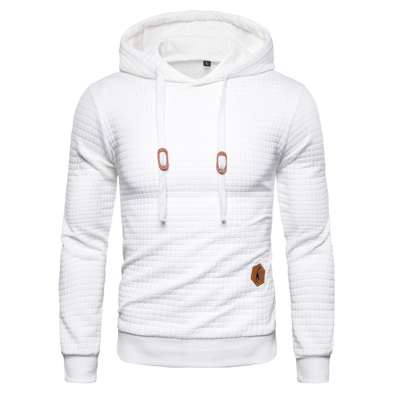ping AIOPESON Spring Autumn Hoodies Men Casual Hooded Men's Sweatshirt Plaid Pullover Hoodie Men Clothing Streetwear