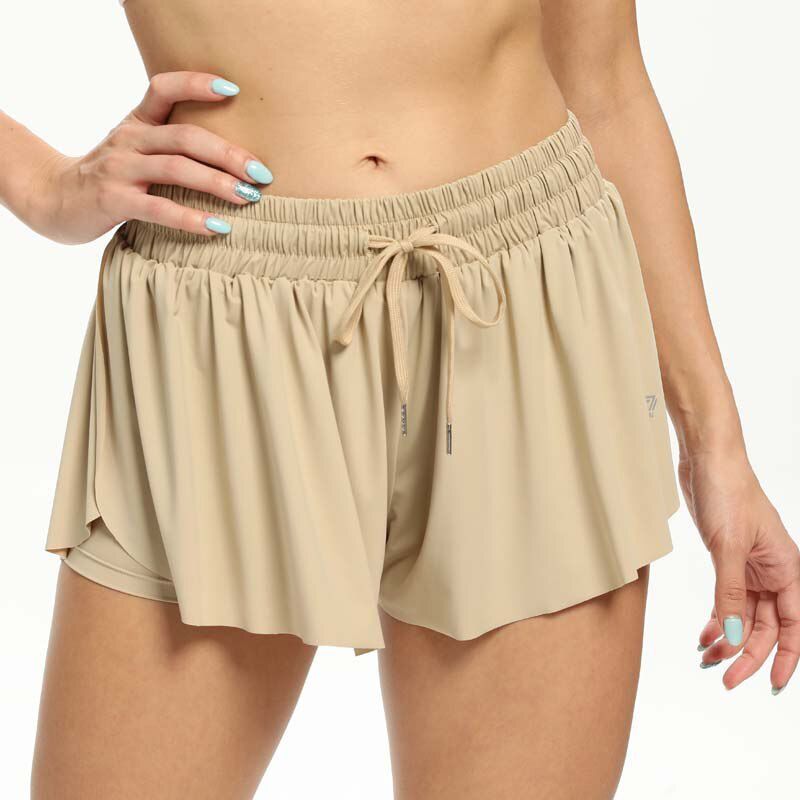 Women's Refreshing Flowy Running Yoga Workout Gym Athletic Hiking Shorts Leggings High Flexibility Waistband Push Up Cute Shorts