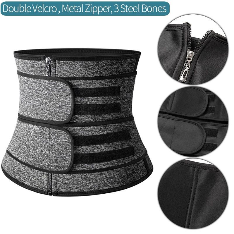 Steel Boned Waist Trainer Women Belly Shaping Trimmer Belt Neoprene Body Shaper Tummy Sweat Shapewear Slimming Sheath Corset