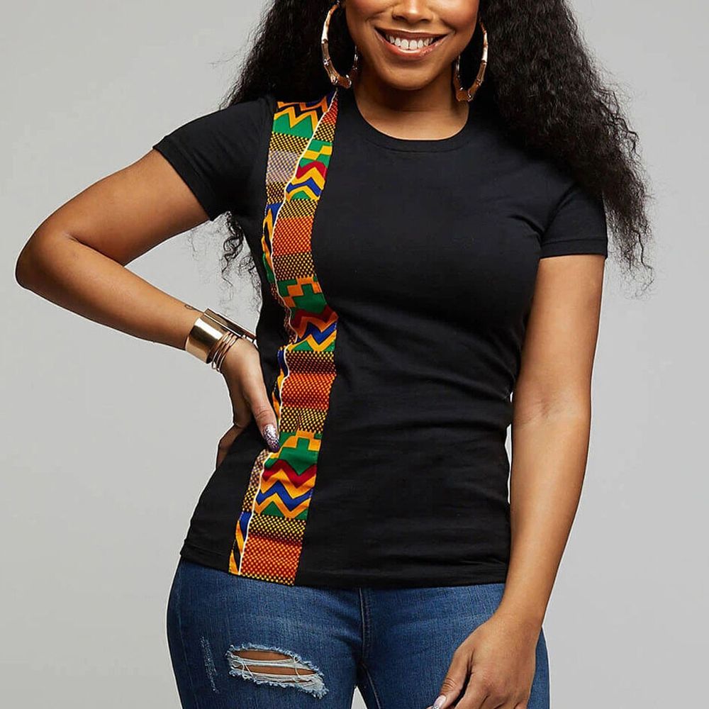 Couple Clothes Summer T Shirt Women African Print Ethnic T-shirt O-neck Short Sleeve Casual Tee Tops For Women Men Camiseta 2020