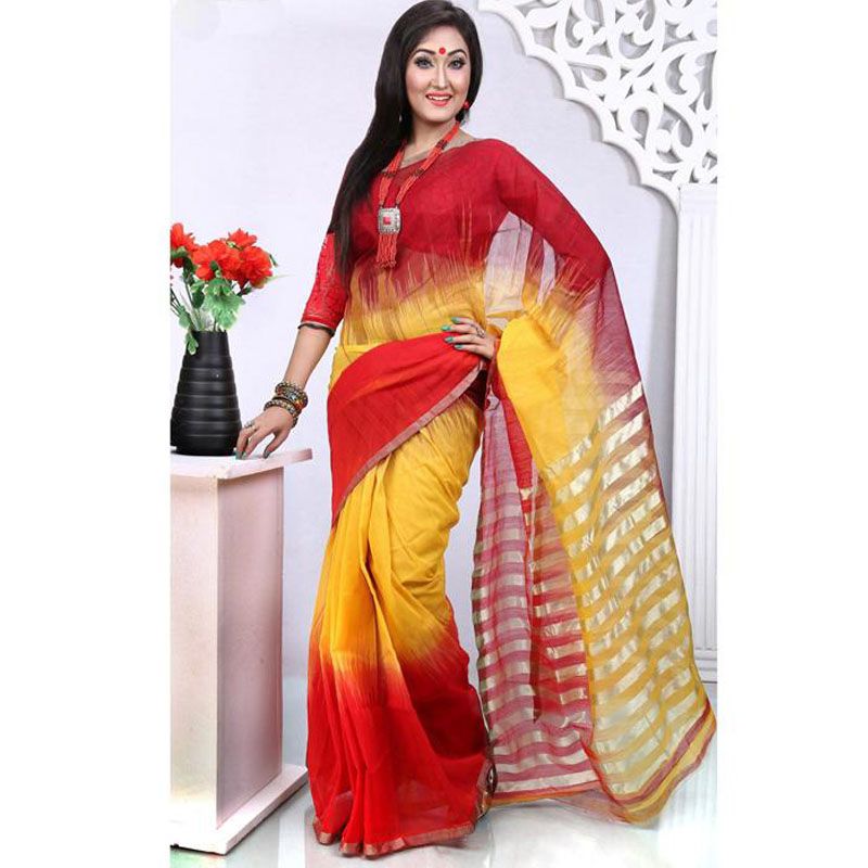 Jamdani Half Silk 12 HaatSharee Without Blouse Piece For Women By  PRODUCT SOMAHAR