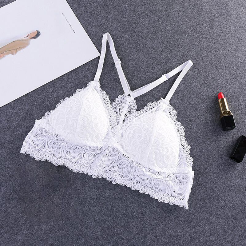 Bra Wireless Bras for Women Lingeries BH Lace Bralette Push Up Bra Plus Size Y-line Straps Backless Lace Bras Large Size