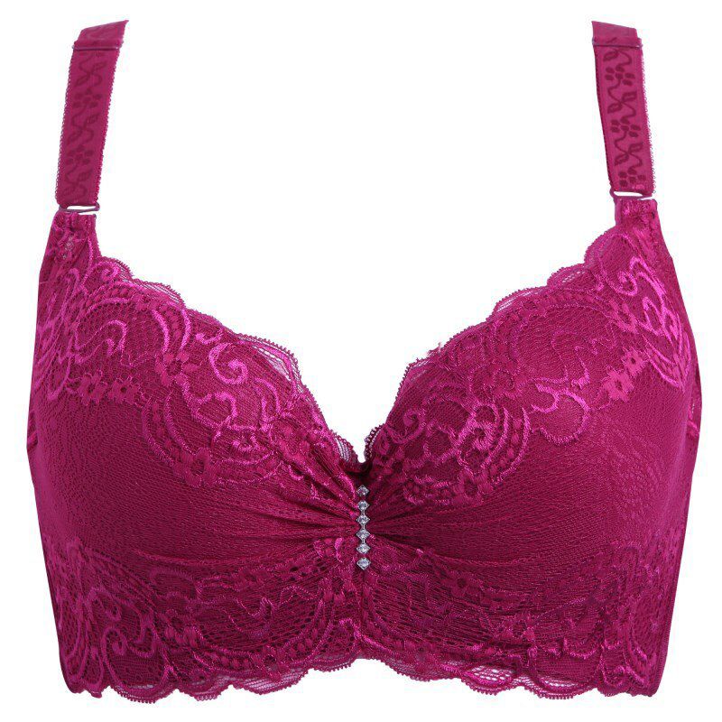 Fashion Lace Thin Cup Push Up Bra Big Size C D Cup  Women Underwear Brassiere Gather Bralette Lingeries Modis Lady Plus