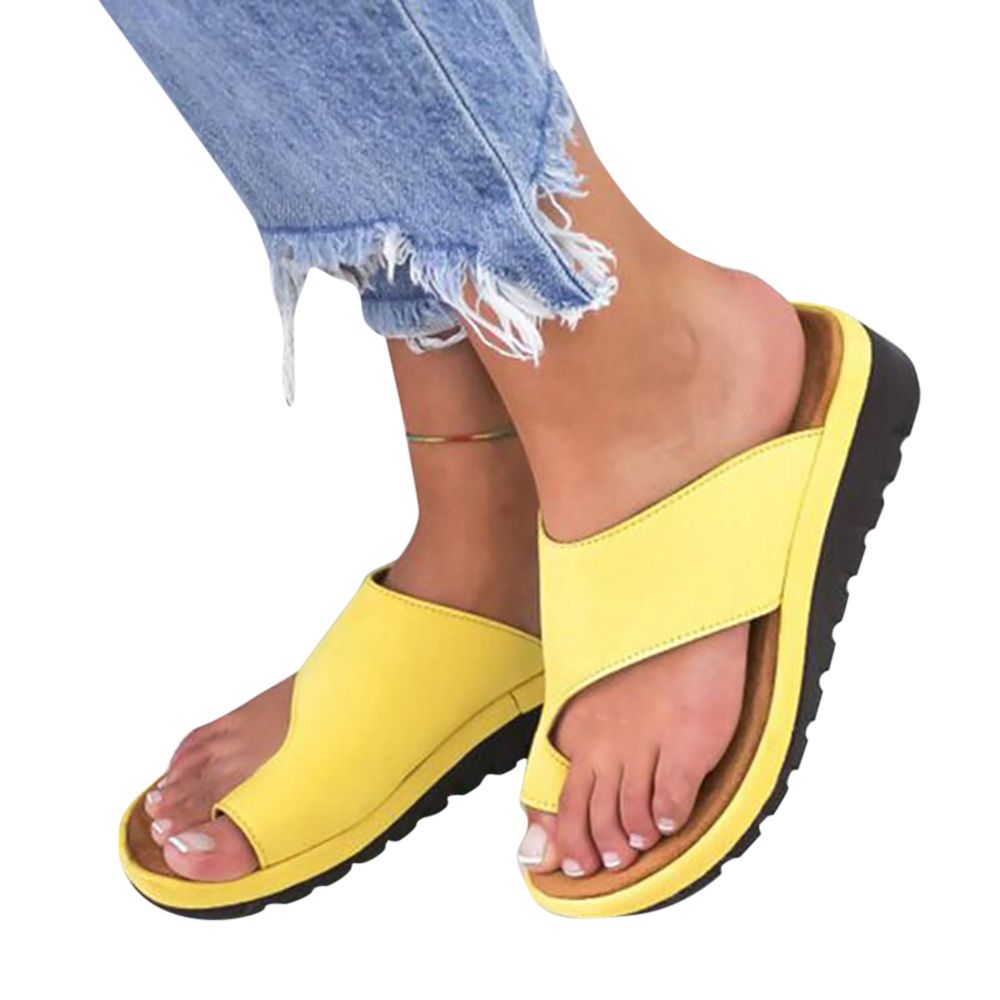 Fashion Faux Leather Summer Slippers Outdoor Indoor Flip Flops Beach Sandals