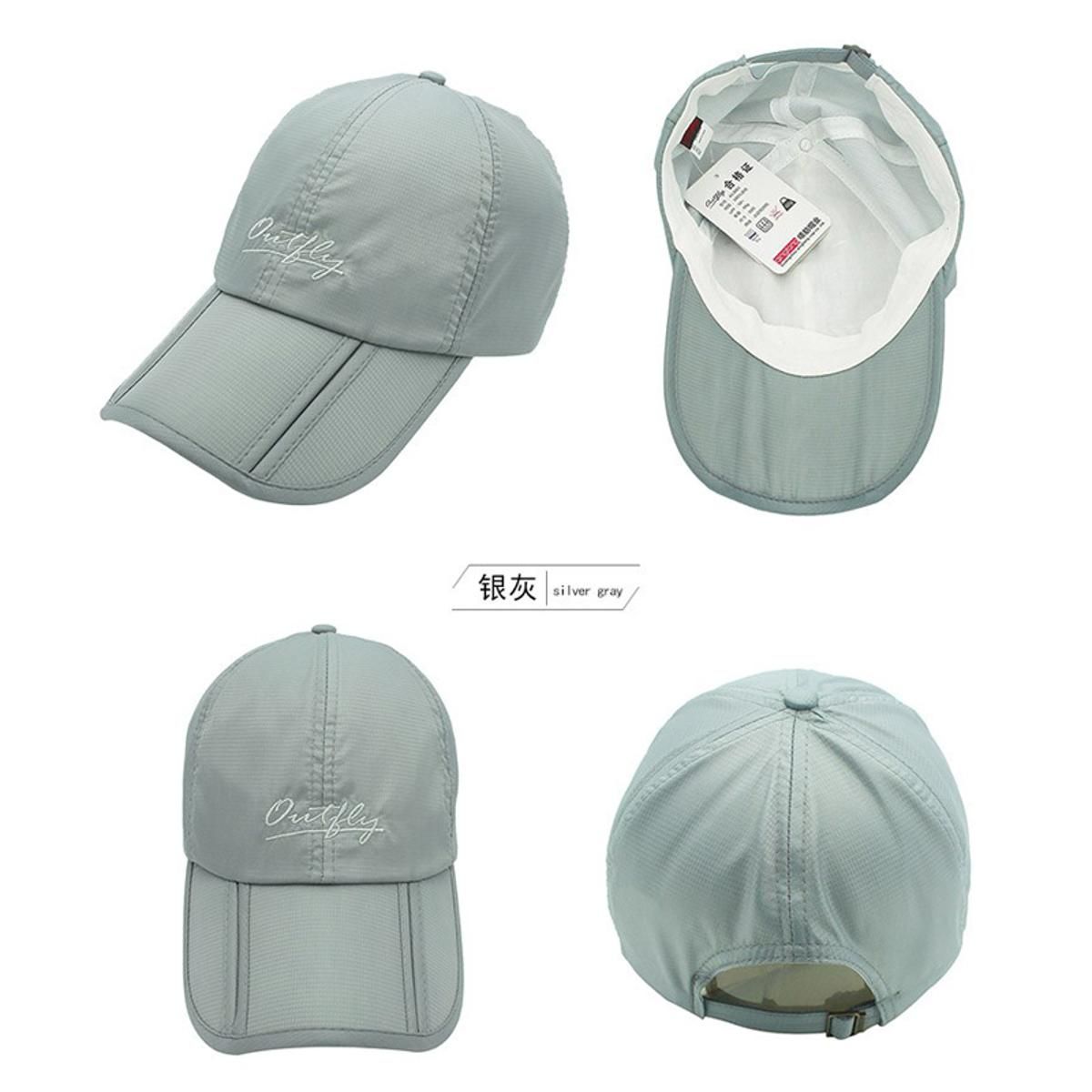 Outfly folding sun hat cap visera cap outdoor foldable dry visor cap fishing hat men sports duck cap