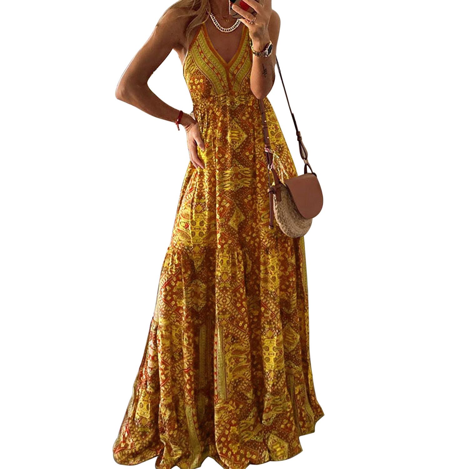 Lady Dress V Neck Plus Size Casual Dress