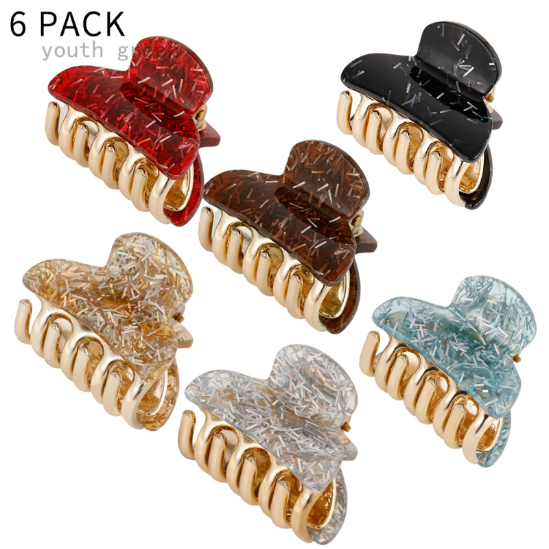 【BestGO】Plastic Hair Claw Clips Acrylic Claw Hair Clip Clamp Colorful Hair Jaw Clips For Girls And Women