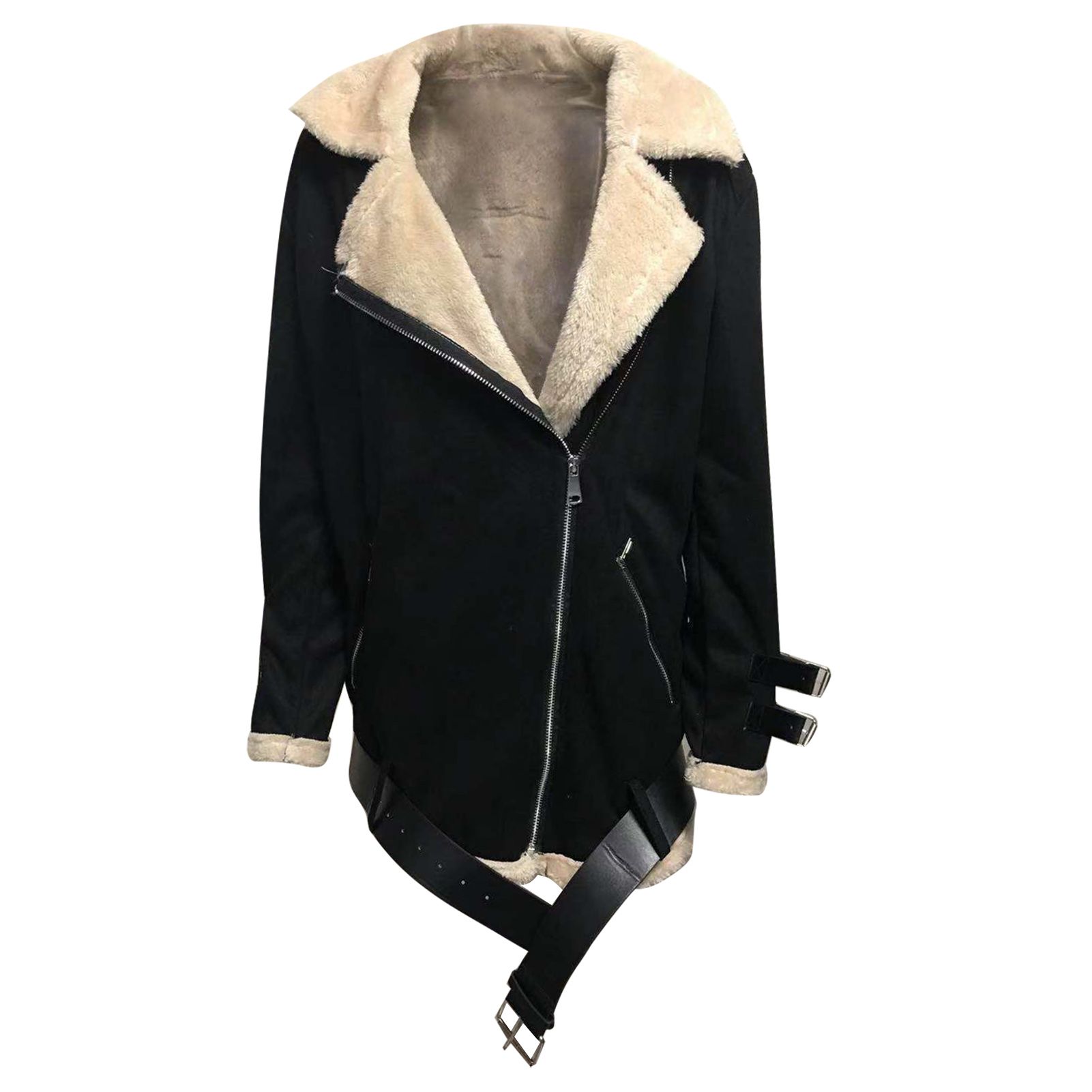 Women Clothes Detachable Waist Belt Cashmere Women Overcoat