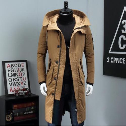 Winter parkas Warm Men Casual X-Long Duck Coats & Jackets Thicken Outwear Casual Solid Parkas Plus Size 3XL