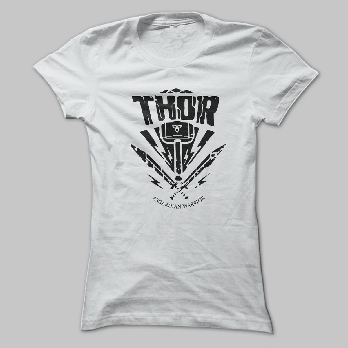 Thor White Cotton T-shirt  Taz Fashion