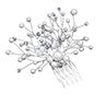 Shiny Faux Pearl Rhinestone Women Hairpin Bridal Comb Wedding Banquet Headdress