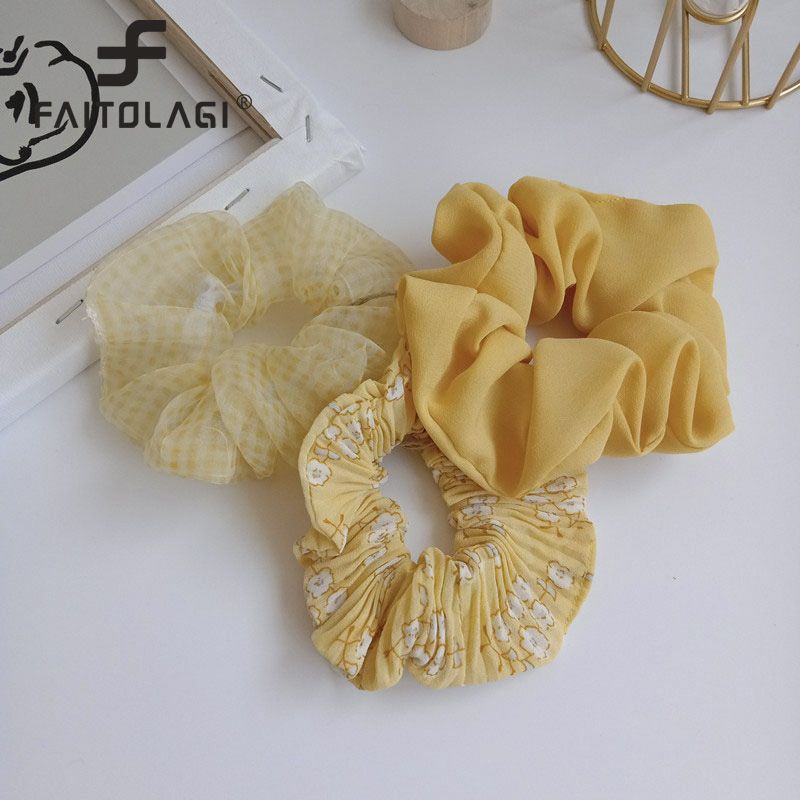 3Pcs Hair Scrunchie Set Elastic Hair Bands Fashion Headband Ponytail Ties Rope Hair Accessories