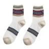 Fashion Women Colorful Stripe Ultrathin Transparent Elasticddle Tube Socks