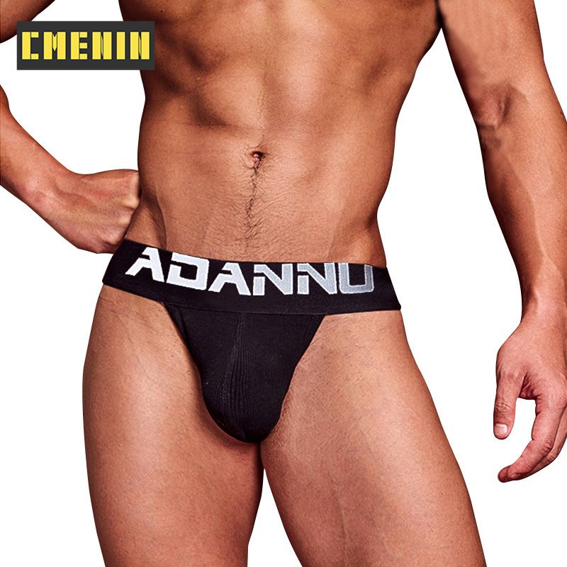 CMENIN Fashion ADANNU 1Pcs Cotton Stripe Breathable Underwear Men Jockstrap Popular Briefs Mens Underpants New AD214