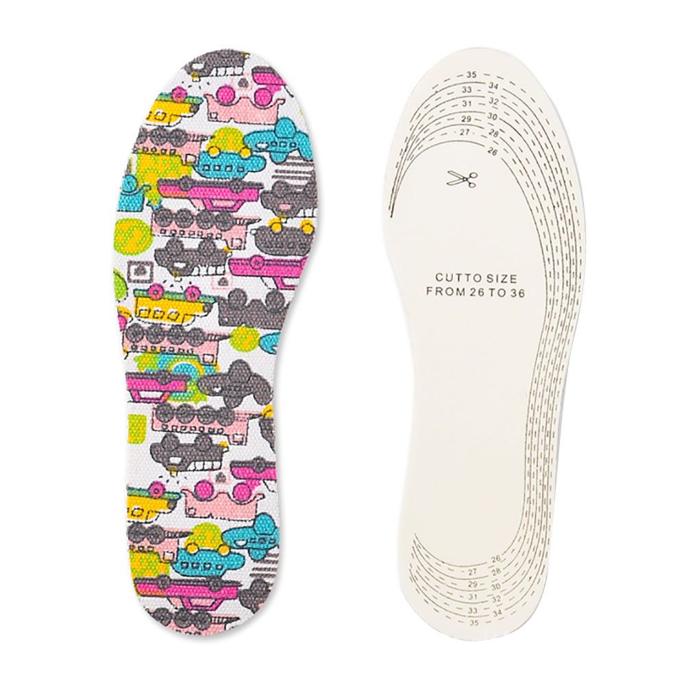 1 Pair Cartoon Car/Bear/Whale Soft Silicone Breathable Kids Insoles Shoe Pad