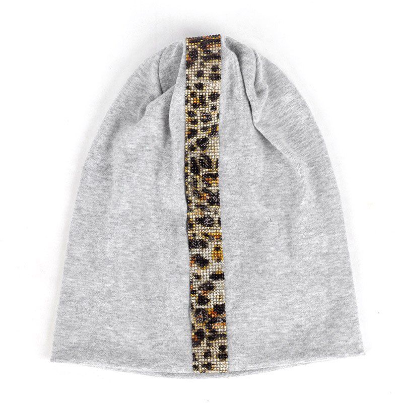 Geebro Arrival Colorful Rhinestones Ribbon Beanies For Women Ladies Casual Autumn Cotton Slouch Hats And caps
