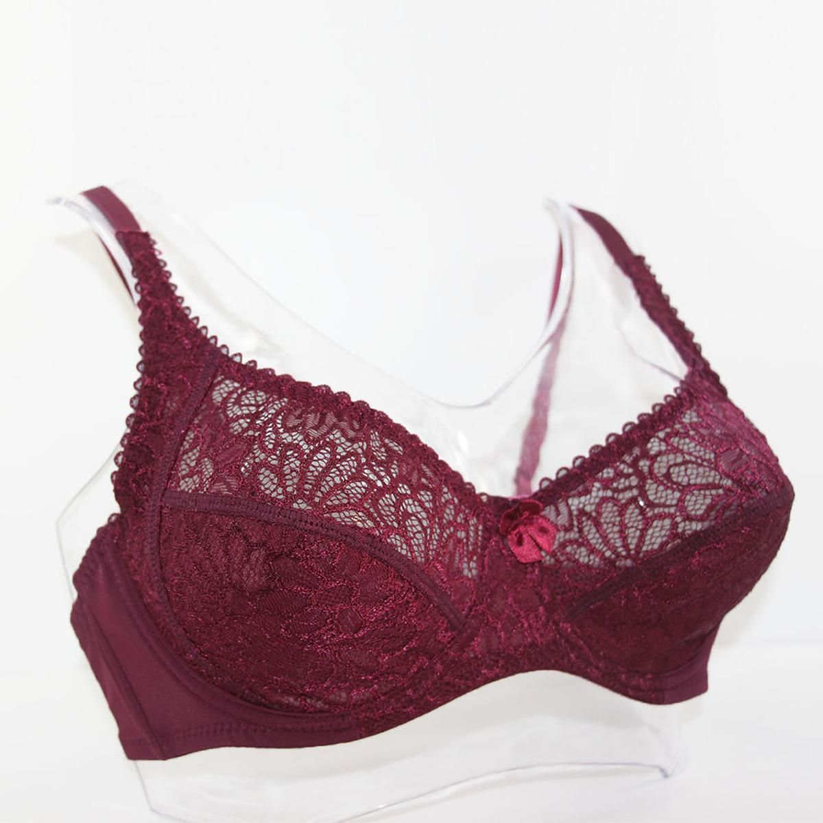 Womens Lace Bras Transparent Underwire Bra  Lingeries Underwear Perspective Plus Size Bralette Large Cup 34-44 B C D DD E F