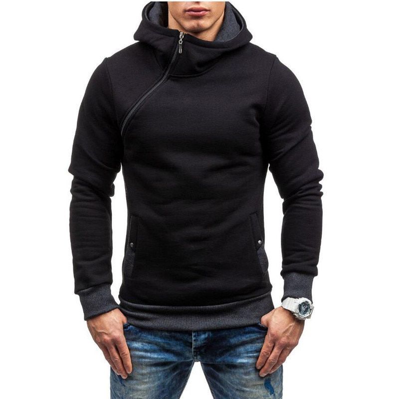 yvlvol Autumn Winter Solid Hoodies Men Casual Tracksuits  Hop Coat Pullover Sweatshirt Men Hoodies Top