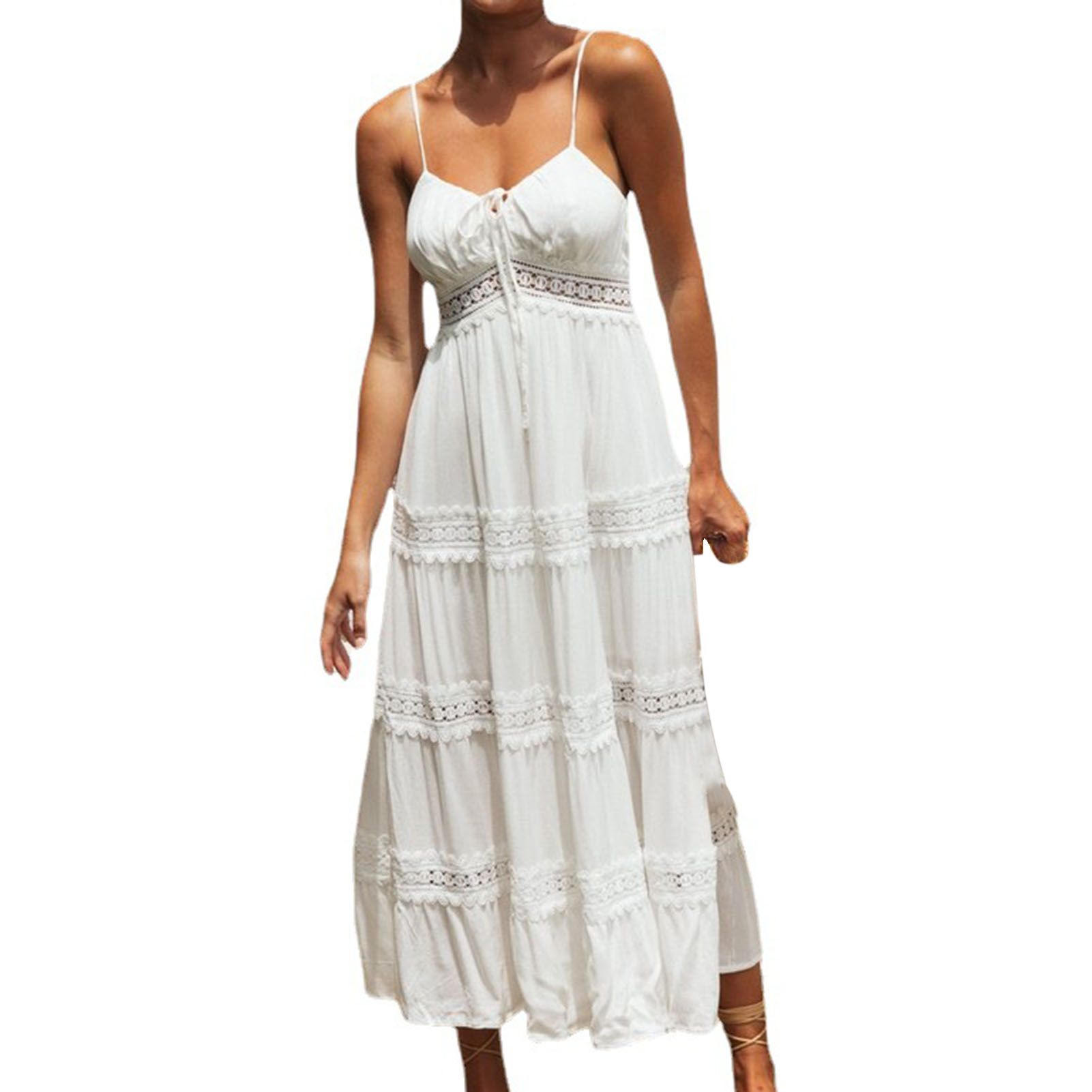 Strap Dress Pullover Large Hem Sling Dress