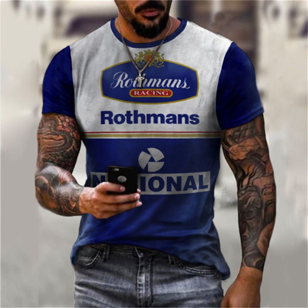Summer men's round neck oversized T-shirt retro casual joint casual Harajuku rock style men's tops