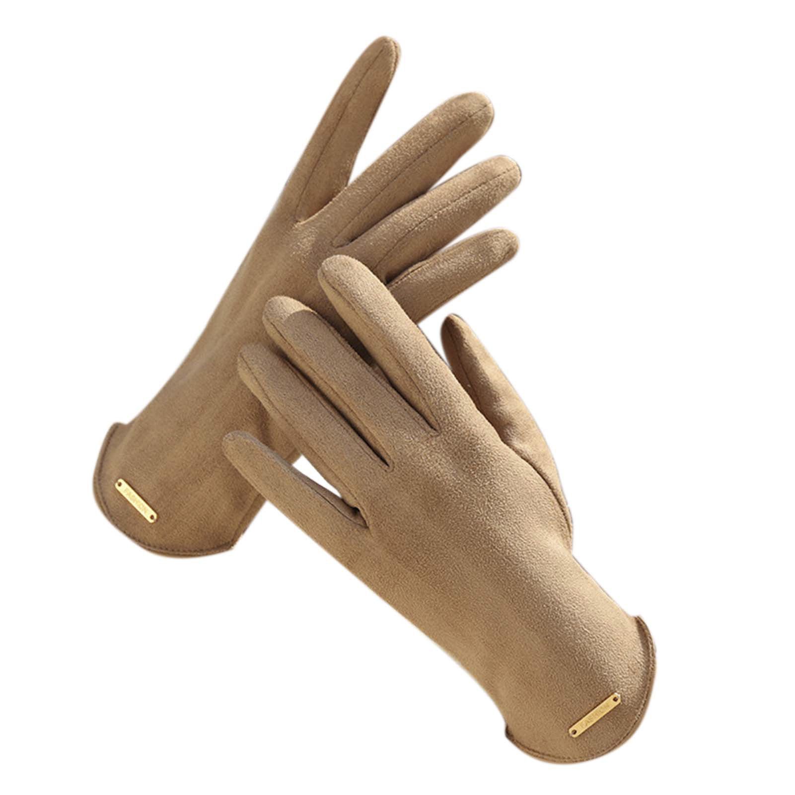 Winter Gloves Pure Color Touch Screen Women Cycling Gloves