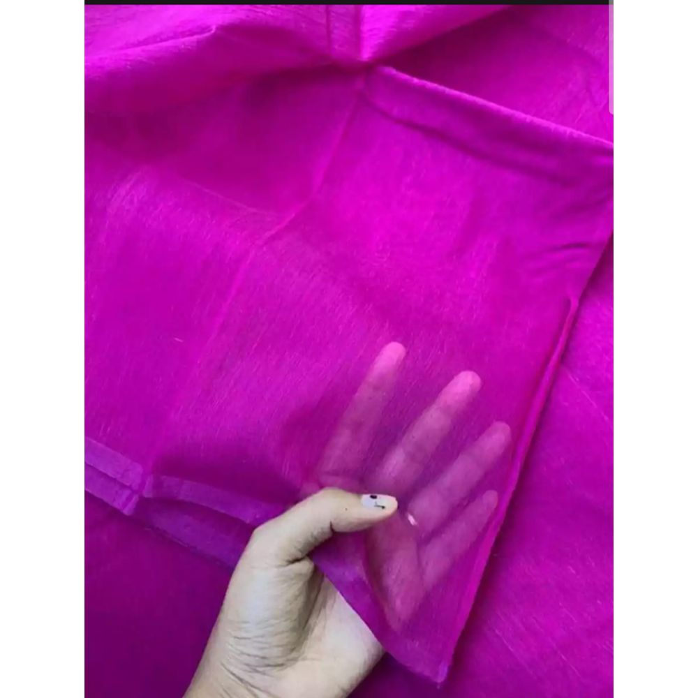 Trendy Collection with Elegant Style Flat Muslin Than Saree For Women