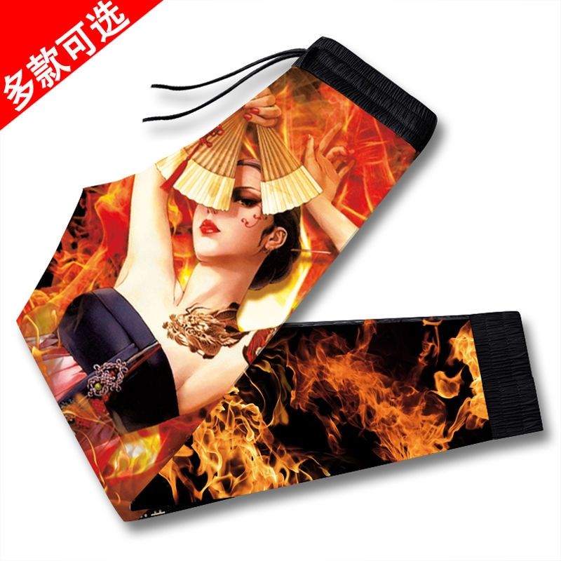 Printed Men's Harem Pants Oversized Loose Casual Pants Male Sports Sweatpants Fashion Trendy Retro Autumn Winter Track Pants