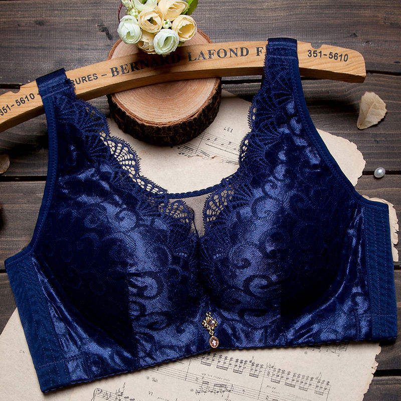 Plus Size Bras Women Wire Free Adjustment Underwear  Lace Push Up Bra Thin B C Cup  Lingeriess Black Pink Bralette