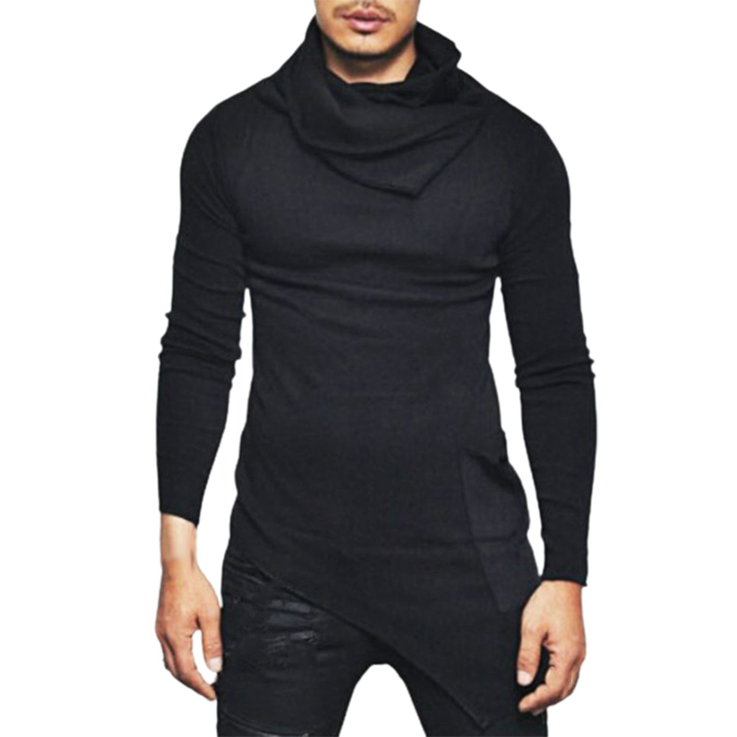 Autumn Shirt Solid Color Pullover Long Sleeve Irregular Spring Top