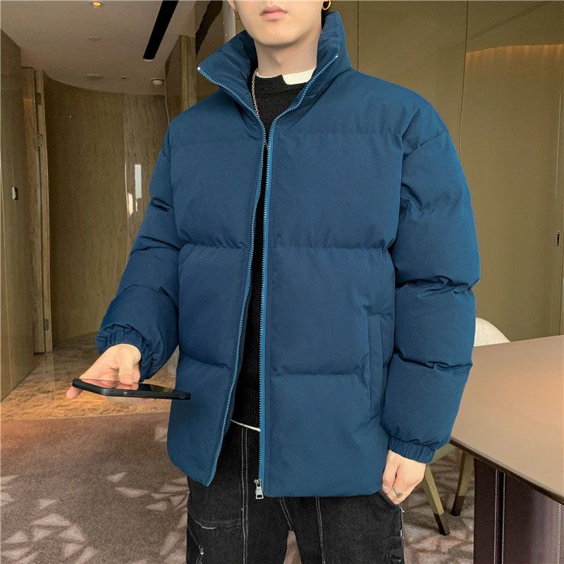 Winter Warm Men Colorful Casual Parkas Korean Men's Harajuku Thick Bubble Jacket Male Fashion Thermal Winter Windproof Parka