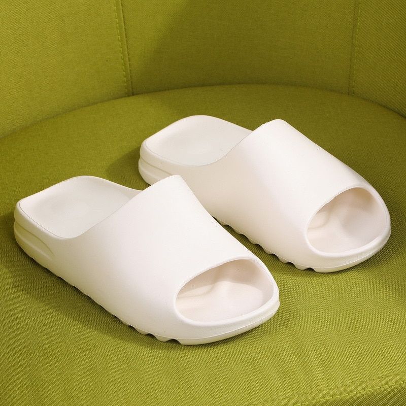 Men's Summer Slides Breathable Cool Beach Slippers Fish Mouth Flip Flops Men Sandals Lightweight Bone We Yzy Plus Size 37-45