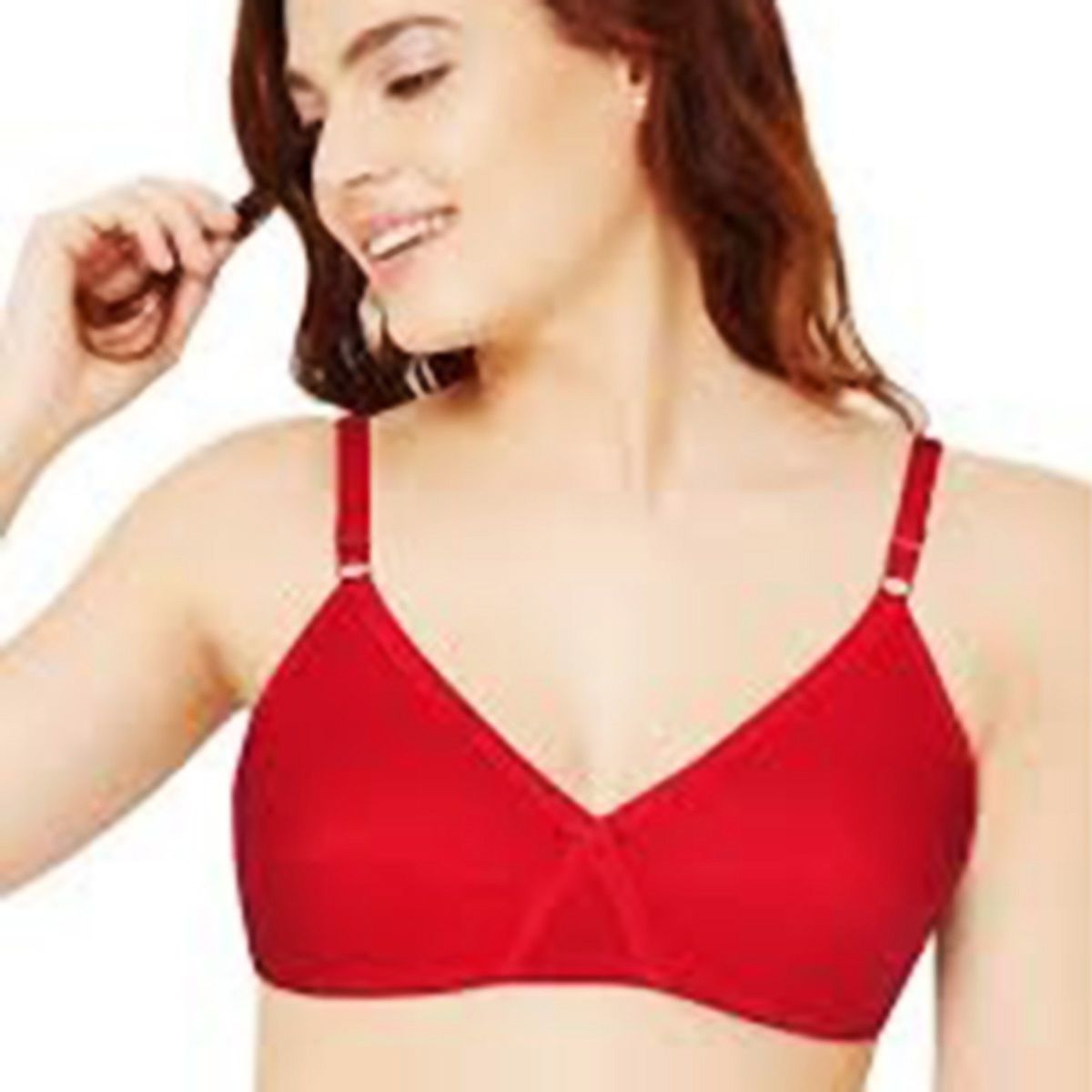 Cotton Foam Bra For Women (Red)
