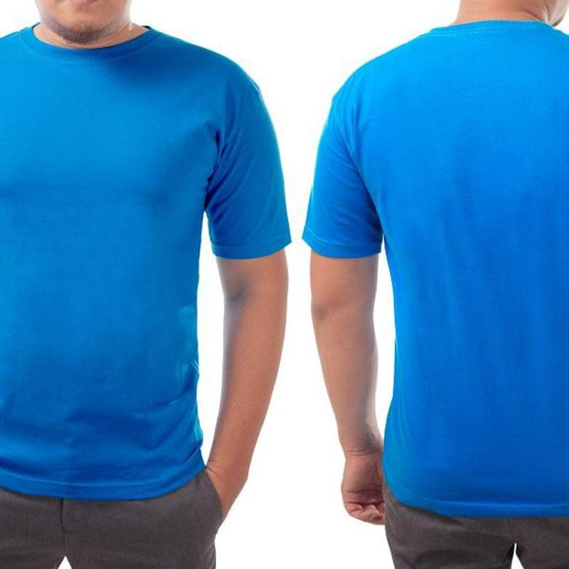 Men Tagless Comfort Soft T-Shirt Cotton blue T-Shirt