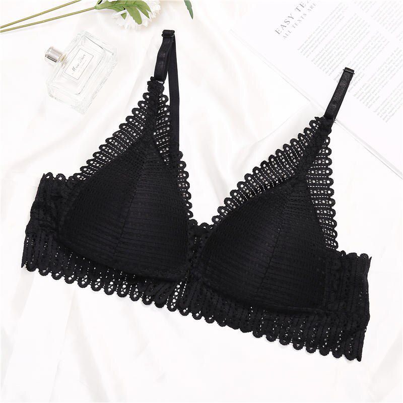Seamless Front Closure  Lace Bras For Women Wireless Push Up Bra Comfort Underwear Backless Bralette Lingerie