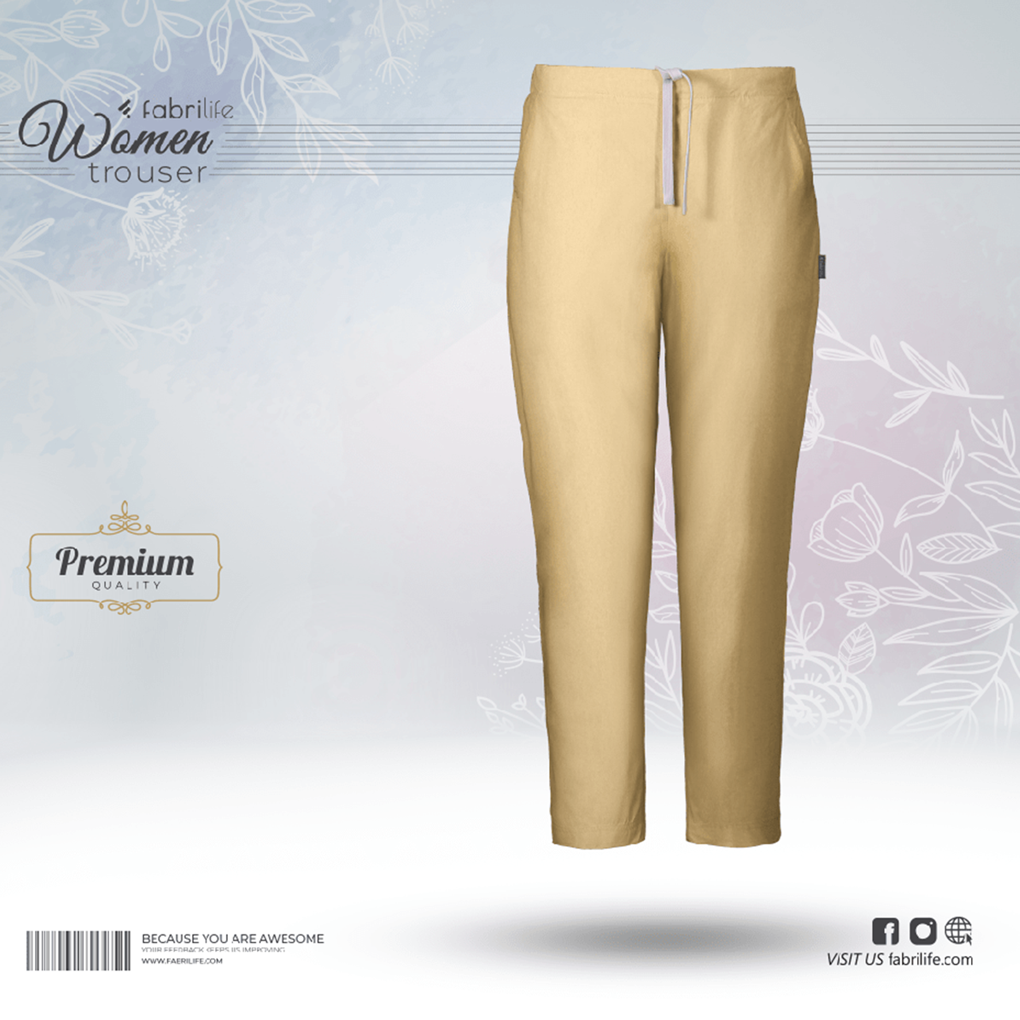 Fabrilife women's Premium Trouser - Biscuit