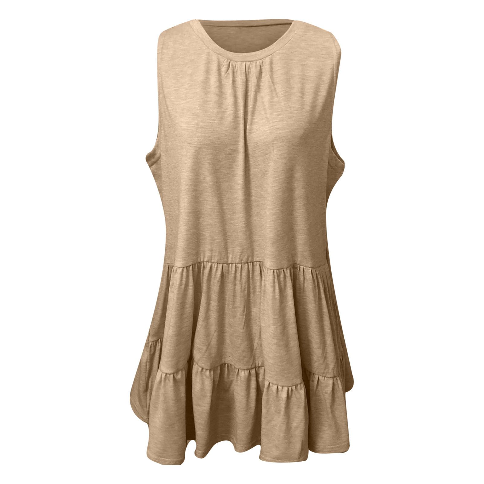 Women Blouse Sleeveless Tament Loose-fitting T-shirt
