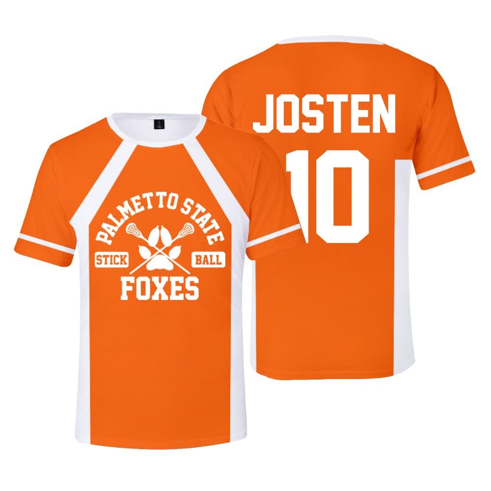 The Foxhole Court Palmetto State Foxes Lacrosse Jersey Cosplay WILDS MINYARD T-shirt with Shorts 3d Printing for Men And Women