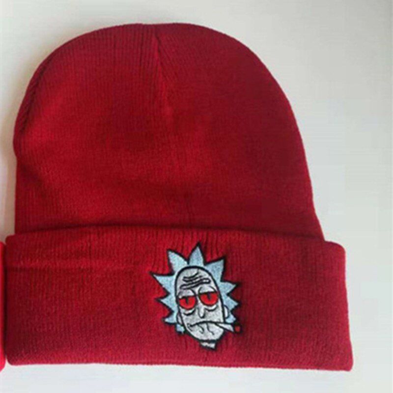 Bone Rick and Morty Cartoon Beanies for Men Women Winter Anime Knitted Hats Unisex Hip Hop Bini 2019