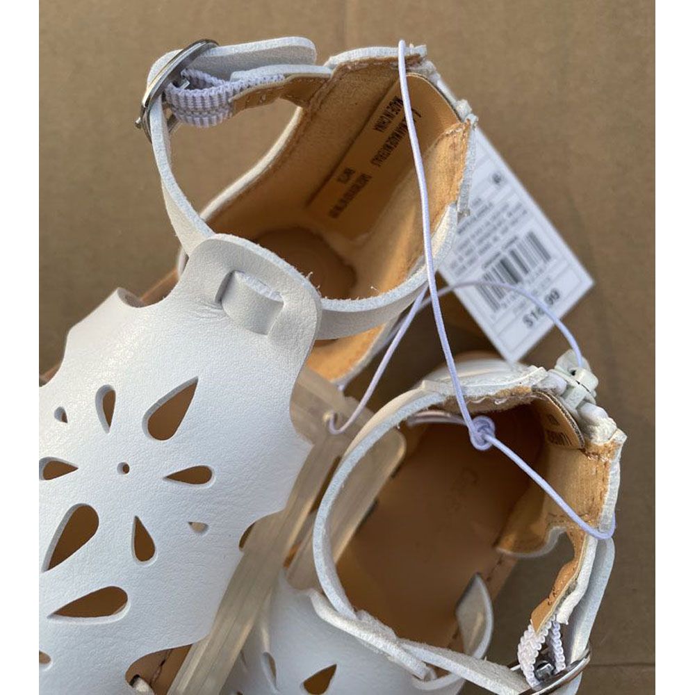 Shoes For Girls flat shoes gold and white color