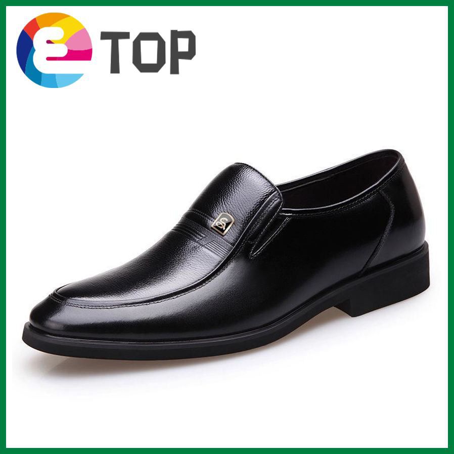 Men PU Leather Shoes Formal Comfortable Flat Pointed Toe Casual Shoes