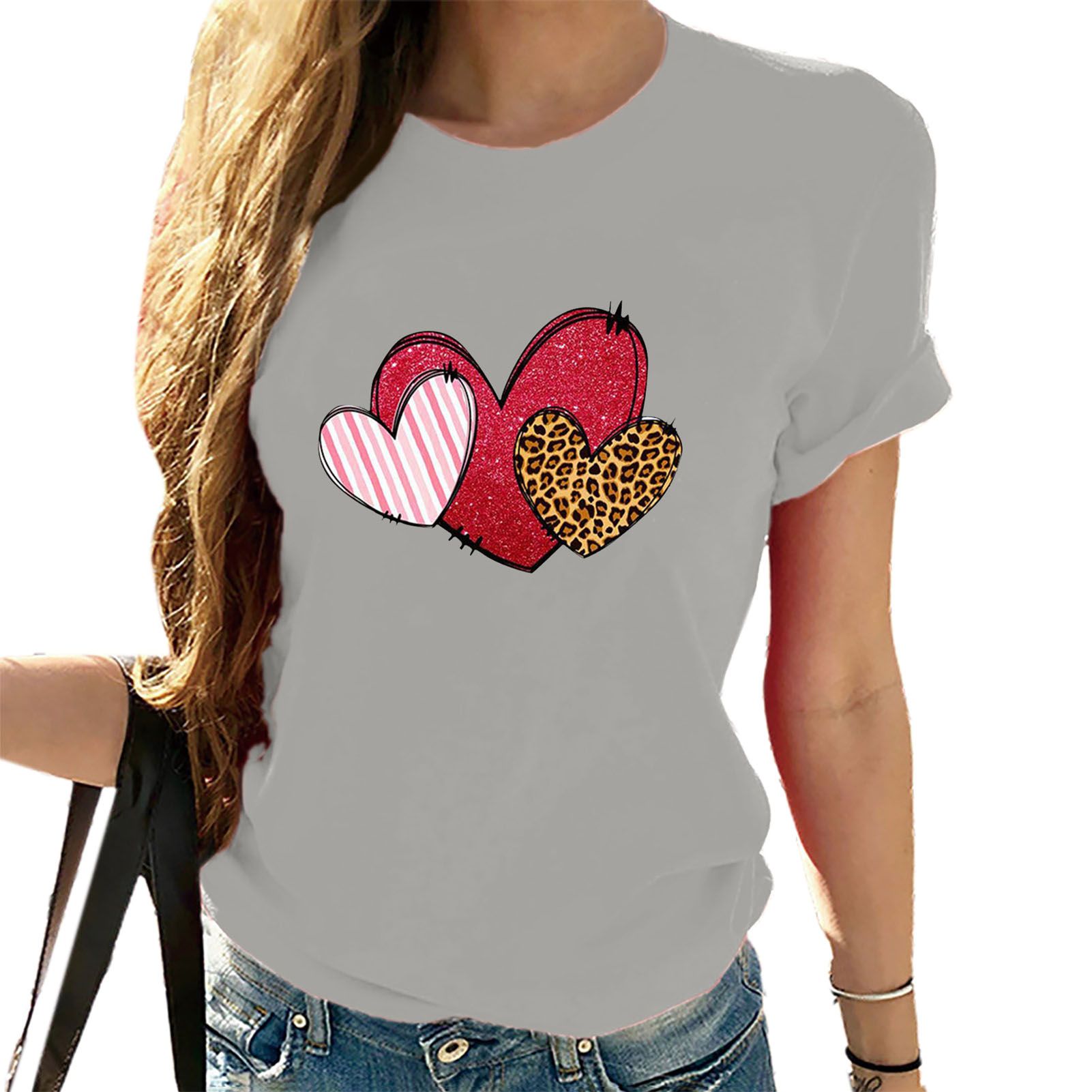 T-shirts Top Straight Round Neck Summer T-shirts