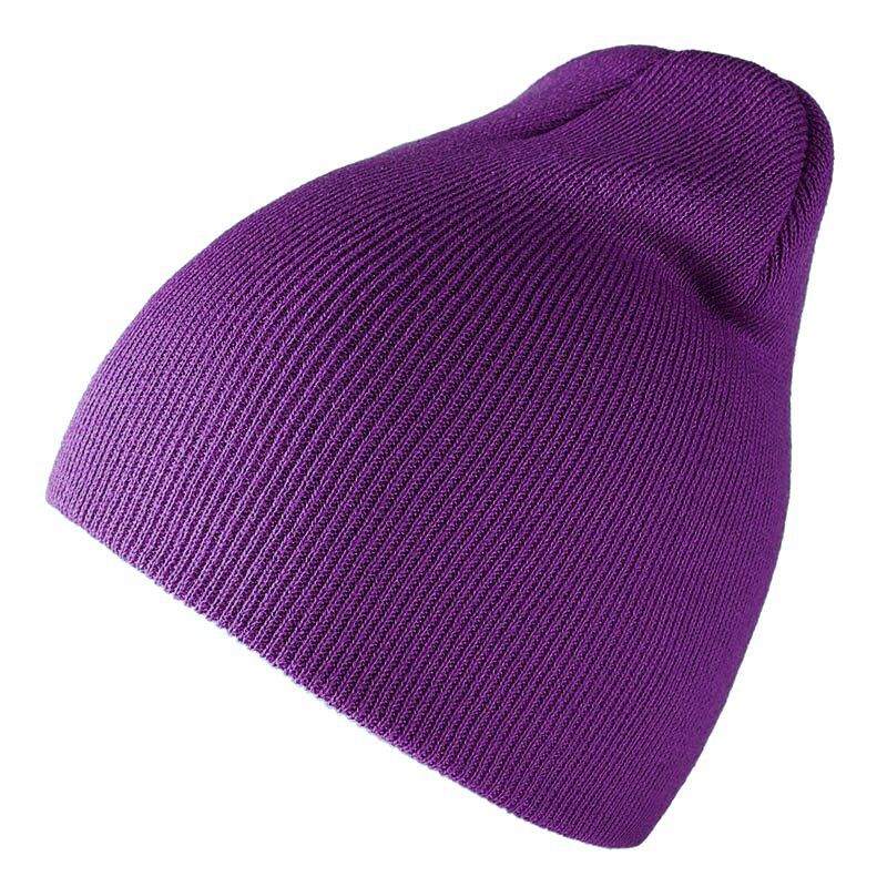 Men's Hats Stretchy Casual Cap Woman Bonnet Pure Color Hats For Girls Baggy Long Hats Ribbed Knitted Birmless Beanie