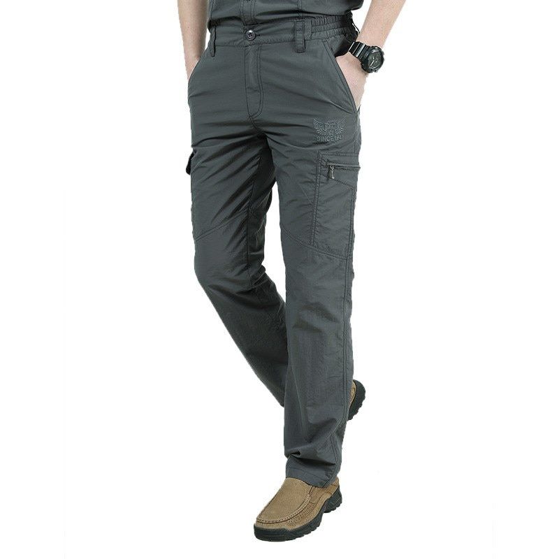 Light weight Breathable Waterproof Trousers Men Casual Summer Thin Military Cargo Pants Men's Tactical Work Out Quick Dry Pants