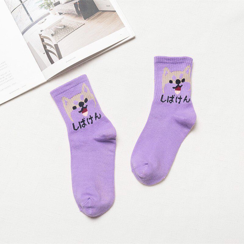 FASHION Japan Harajuku Women Cute Cartoon Funny Socks Animal Dog Dinosaur Cat Cotton Lovely Men Novelty Unisex Socks