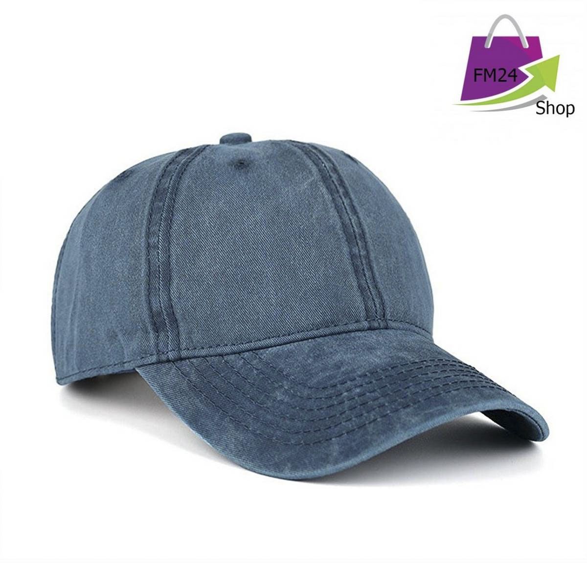Navy Blue Wash Cotton Cap for Men - Cap For Men