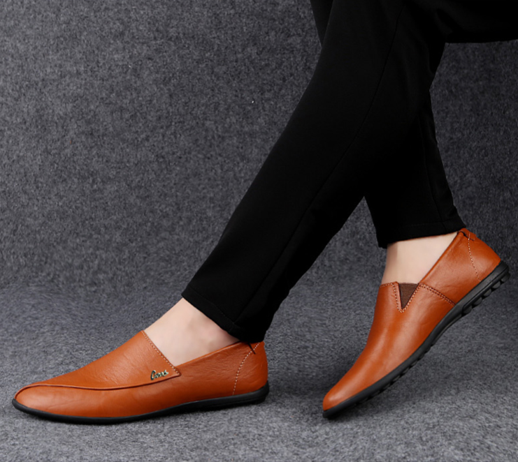 【Lower Price】Men's shoes Peas shoes New British Slip On Fashion Casual Shoes for men Lazy Shoes Loafers for men