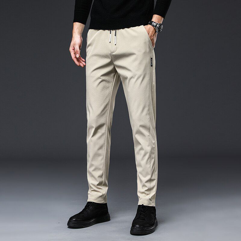 Jeywood Autumn Men's Casual Pants Slim Pant Straight Trousers Male Fashion Stretch Khaki Jogging Sweatpants Plus Size 38