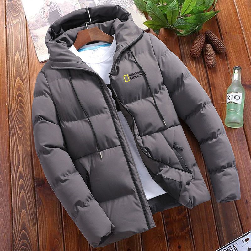 Hooded parka men's casual jacket down jacket thick hood autumn and winter men's thick warm winter clothes windproof