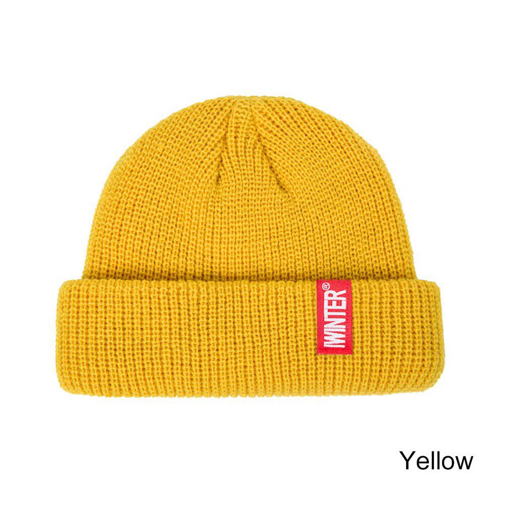 Hat Cuffed Short Cap Casual Winter Hat Woman Acrylic Melon Cap Beanies Ribbed Knitted Beanies Hats Baggy gorras