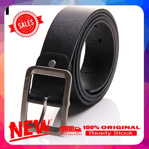 Vist Fox Men's Fashion Solid Color Faux Leather Buckle Waist Strap Business Casual Belt